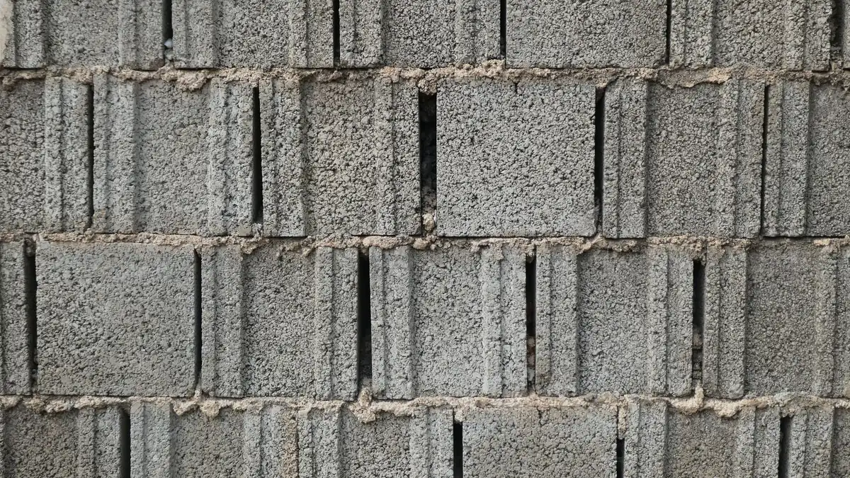 住宅の敷地の境界に立っているブロック塀のイメージ
